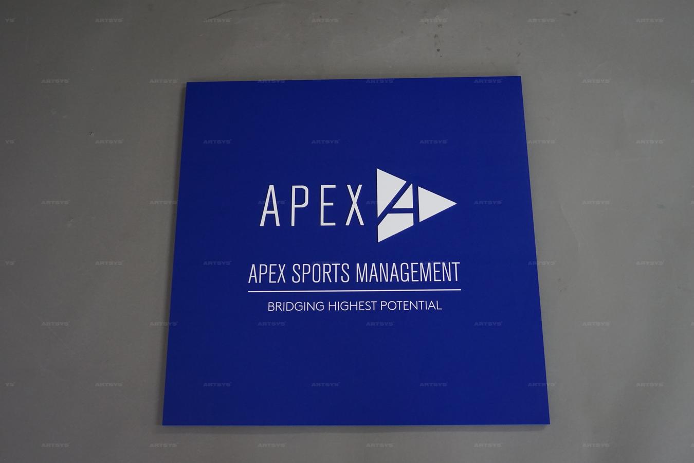 아트시스의 스포츠 관리 전문 아크릴 간판 | APEX 브랜드의 잠재력을 연결합니다